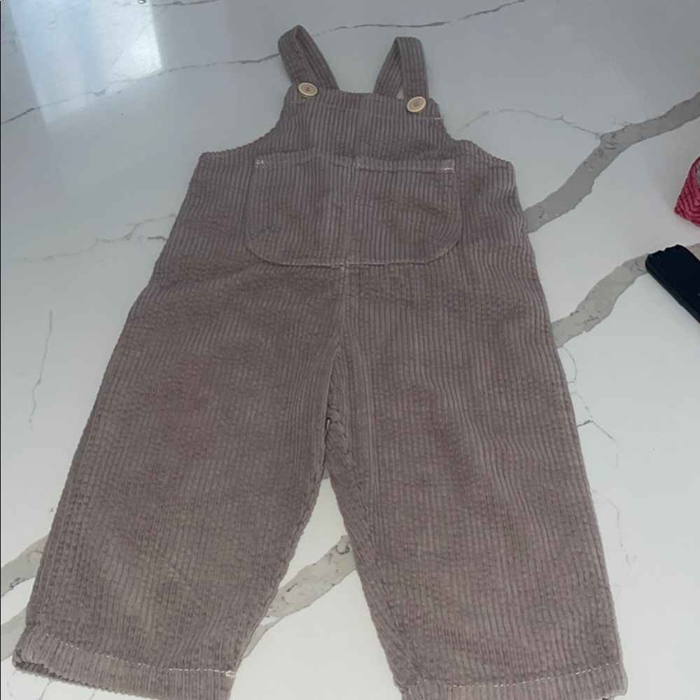 Zara Corduroy Overalls in Brown
